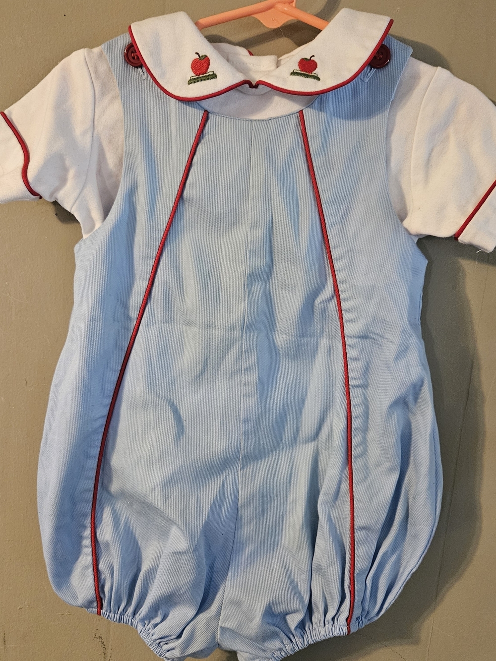 Little English  Baby Blue Bubble Romper